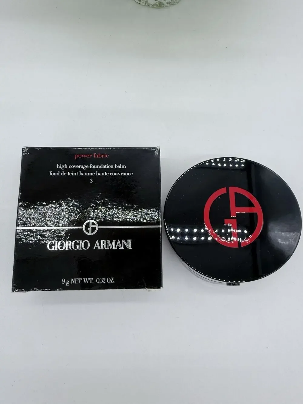 Giorgio Armani Power Fabric High Coverage Foundation Balm Shade #3 NIB